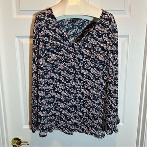 Torrid Long Sleeve Floral Print Top